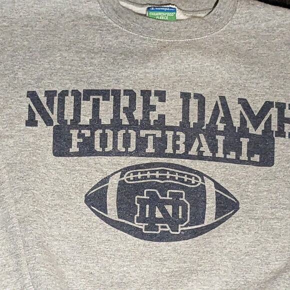 Vintage Notre Dame Football Champion Crew Neck Size Medium NCAA - Picture 2 of 4